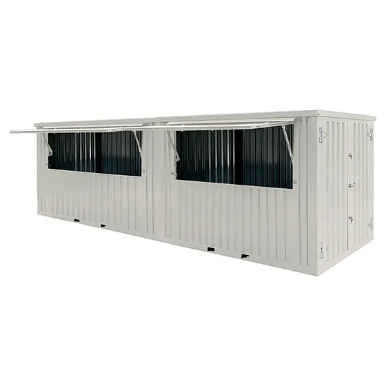 Conteneur bar démontable 8×2 m XL – Blanc RAL 9016